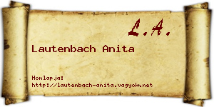 Lautenbach Anita névjegykártya