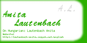 anita lautenbach business card